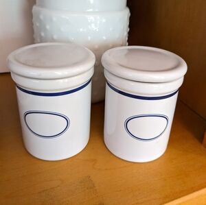 Dansk Blue White Replacement Spice Jars Set Of 2 Christianshavn Blue by Dansk